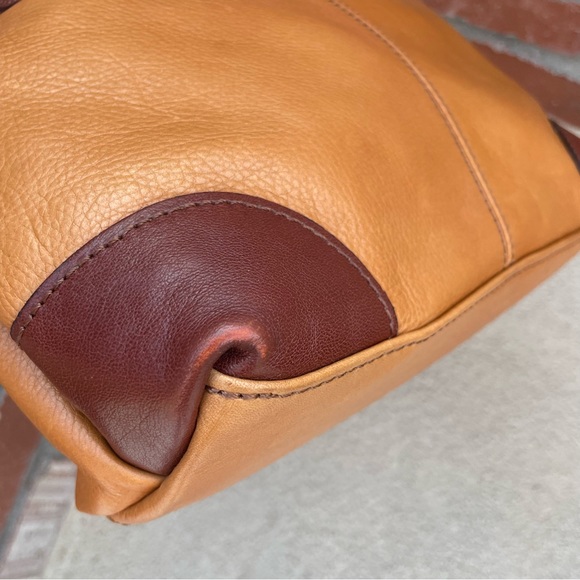 FLORENCE 🇮🇹 made in Italy, soft glove leather shoulder bag w/cashmere scarf - Picture 13 of 16